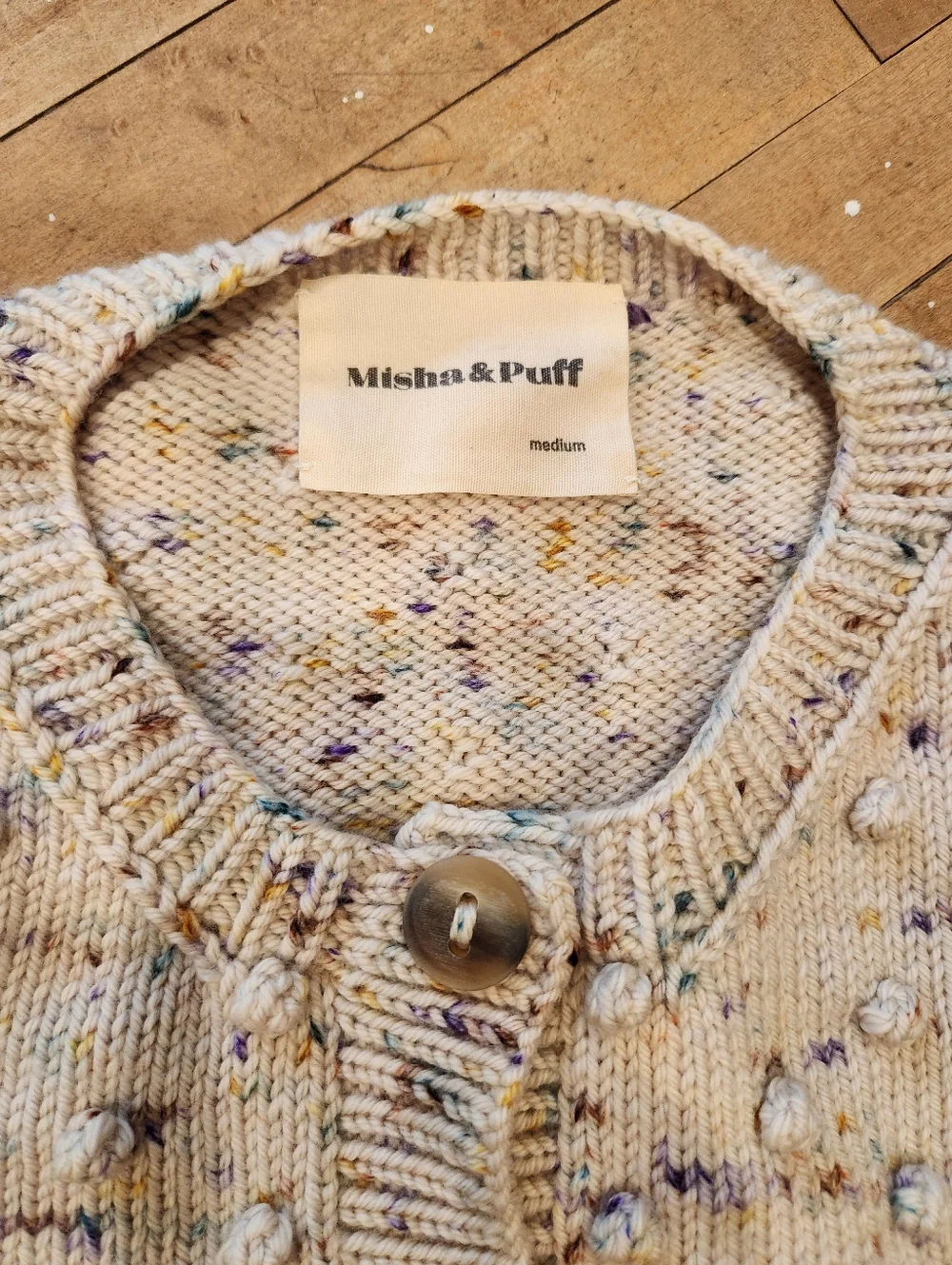 Misha & Puff Ellie Popcorn Cardigan in Iris Confetti - Picture 9 of 15